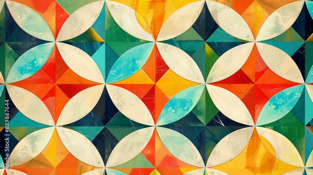 Geometric Pattern with Bright Colors Geometric Pattern with Bright Colors