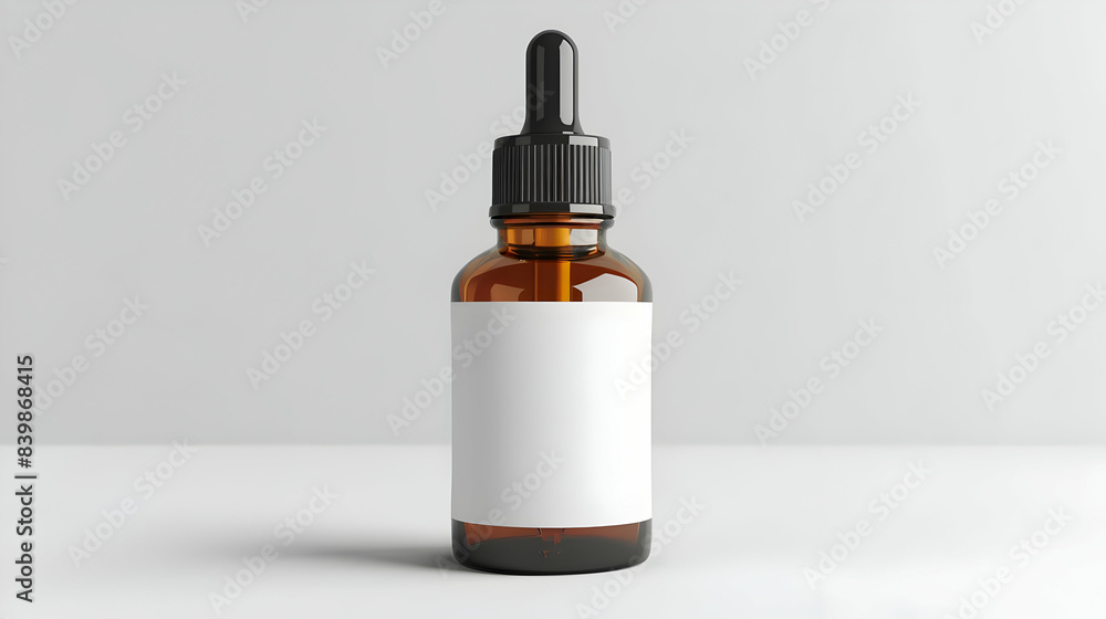dropper flacon with blank label dropper flacon with blank label