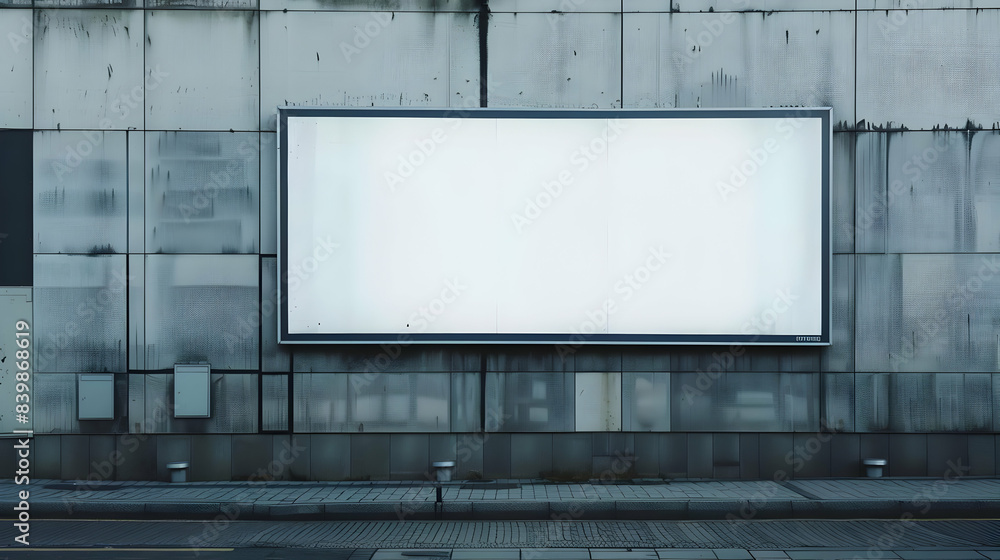 Blank city billboard sign on a wall Blank city billboard sign on a wall
