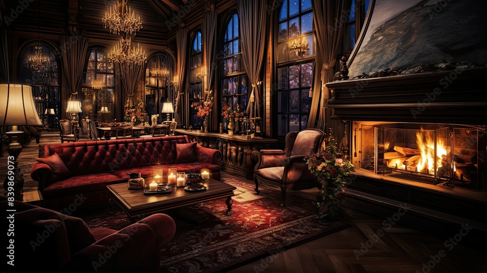 cozy blurred mansion interior cozy blurred mansion interior