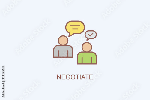 Negotiate Vector Icon Or Logo Illustration