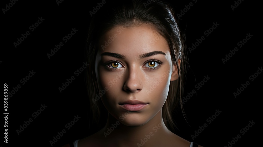 Fototapeta premium model dark studio background