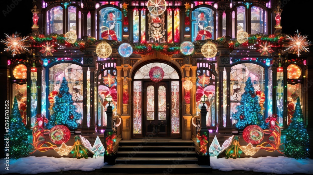 Fototapeta premium festive christmas lights flyer