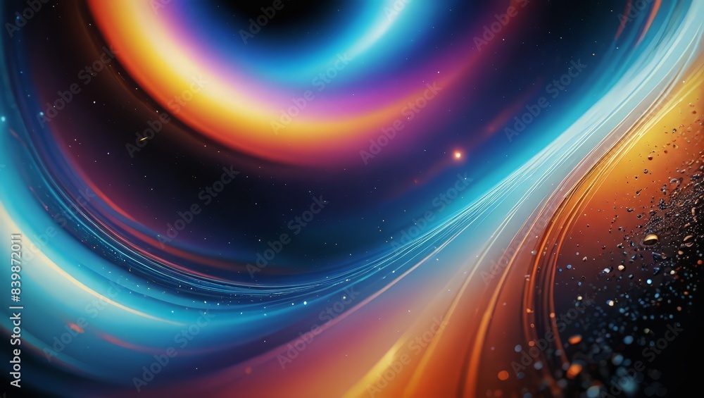 Obraz premium Abstract Swirling Colors in Space