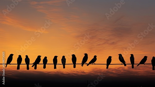 gathering dark birds © vectorwin
