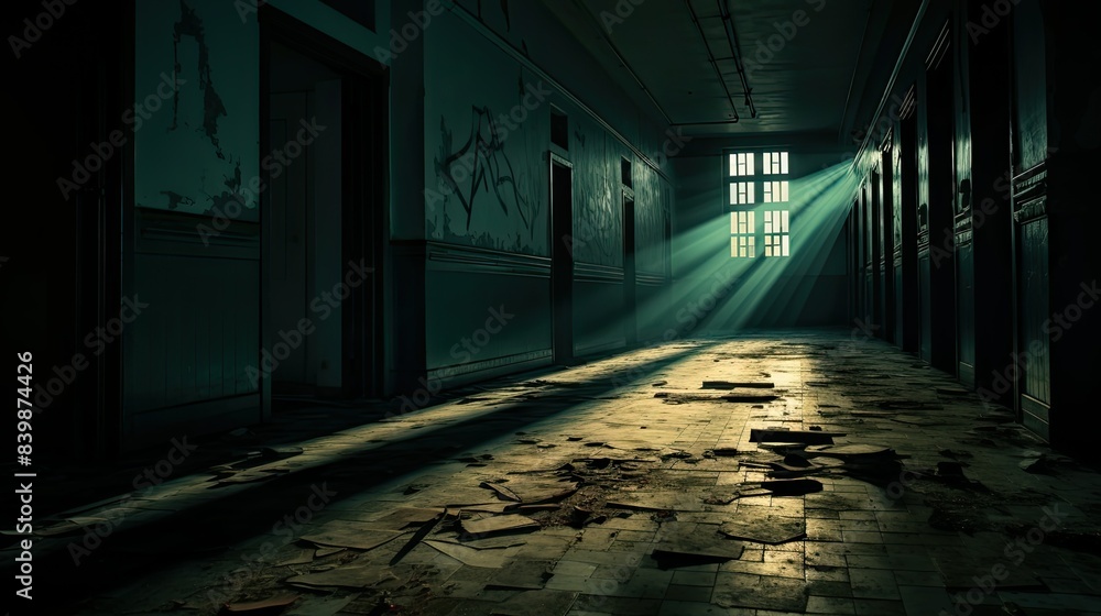 Fototapeta premium mystery dark school