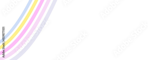 Rainbow wave element. LGBT Pride Flag Wave Background. LGBTQ Gay Pride Rainbow Flag. Translucent rainbow arcing from afar to the foreground. Pride Month. Vector illustration