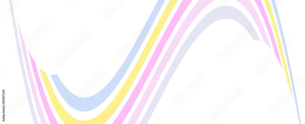 Fototapeta premium Rainbow wave element. LGBT Pride Flag Wave Background. LGBTQ Gay Pride Rainbow Flag. Translucent rainbow arcing from afar to the foreground. Pride Month. Vector illustration