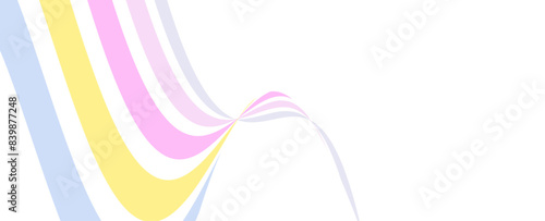 Rainbow wave element. LGBT Pride Flag Wave Background. LGBTQ Gay Pride Rainbow Flag. Translucent rainbow arcing from afar to the foreground. Pride Month. Vector illustration