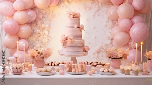 Wallpaper Mural sophisticated pink birthday background Torontodigital.ca