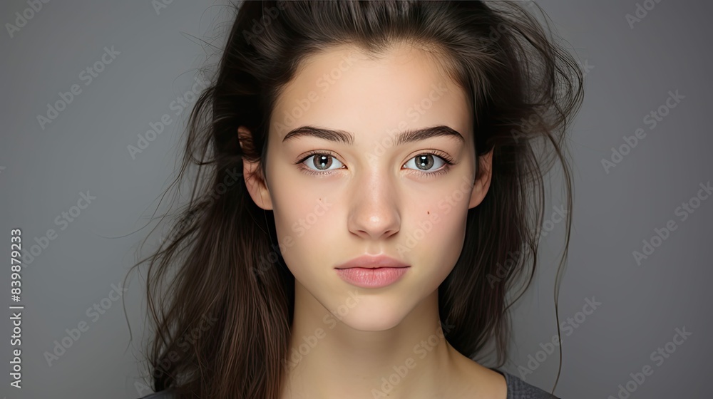 actress female headshot grey background actress female headshot grey background