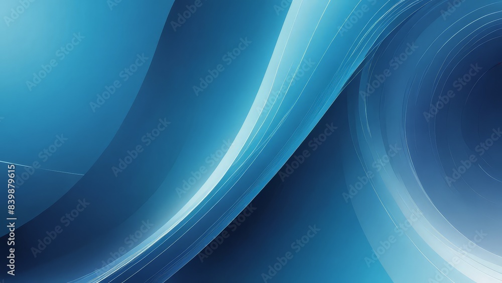 Naklejka premium Abstract Blue Curved Lines Background