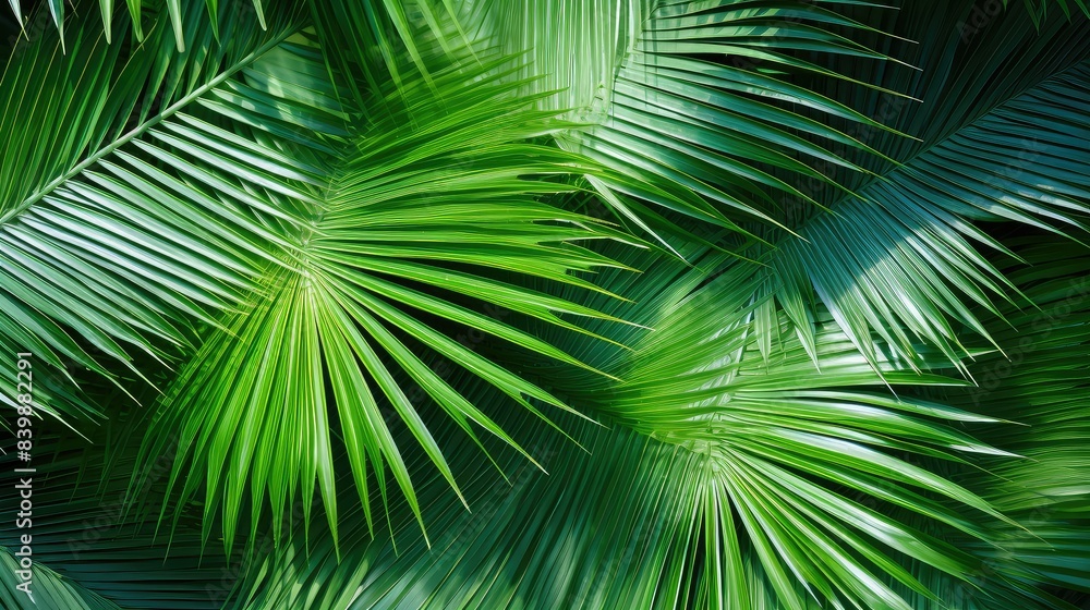 Obraz premium vibrant leaves coconut background