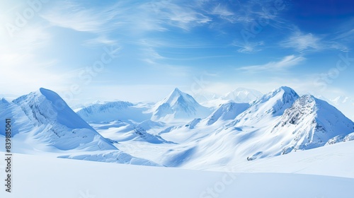 peaks silver winter background