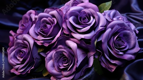 roses purple satin