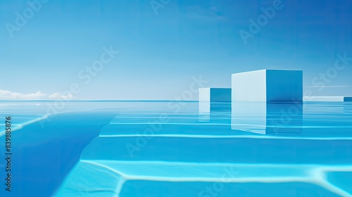 swimming blue rectangle © vectorwin