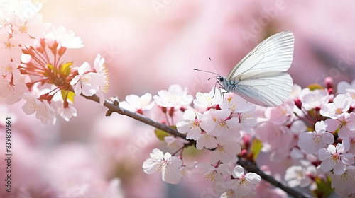 flowers light pink butterfly © vectorwin