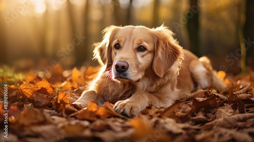 lying sad golden retriever