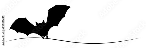 line art bat for a halloween daystyle