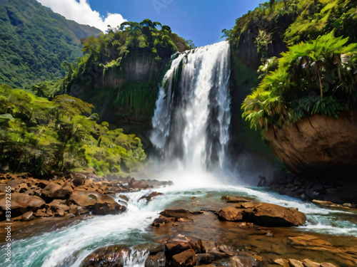 waterfall in the jungle