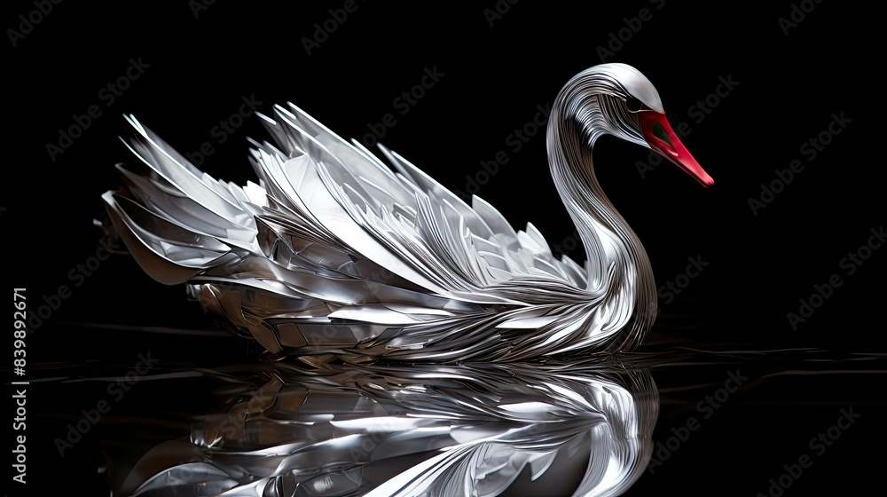 Fototapeta premium intricate foil silver