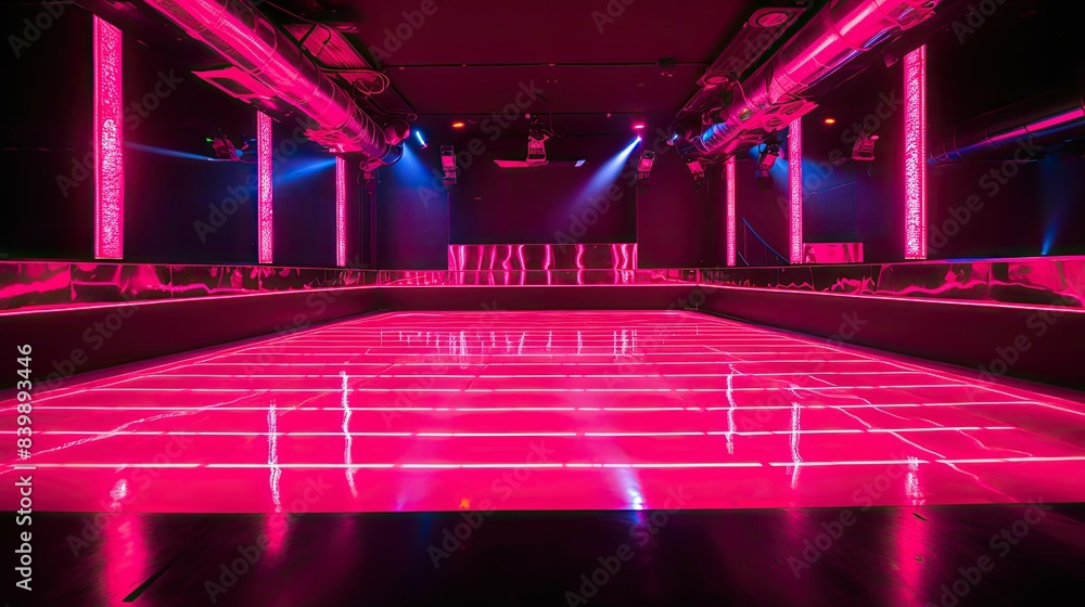 Obraz premium neon hot pink floor