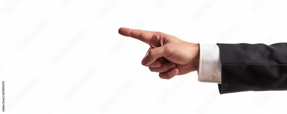 Businessman pointing at empty space This is great for adding custom text or graphics. Businessman pointing at empty space This is great for adding custom text or graphics.