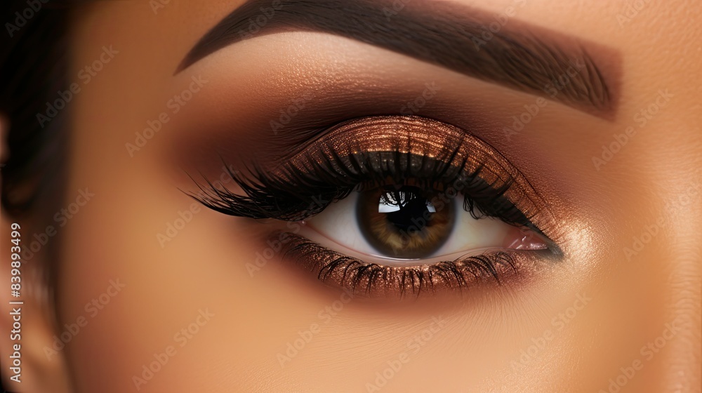 Fototapeta premium blending brown makeup