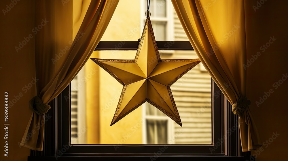 Obraz premium family gold star banner