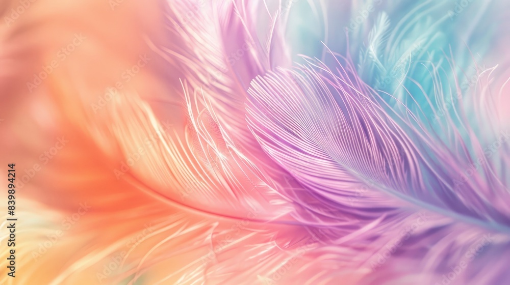 pastel colour feather abstract background, generative ai pastel colour feather abstract background, generative ai