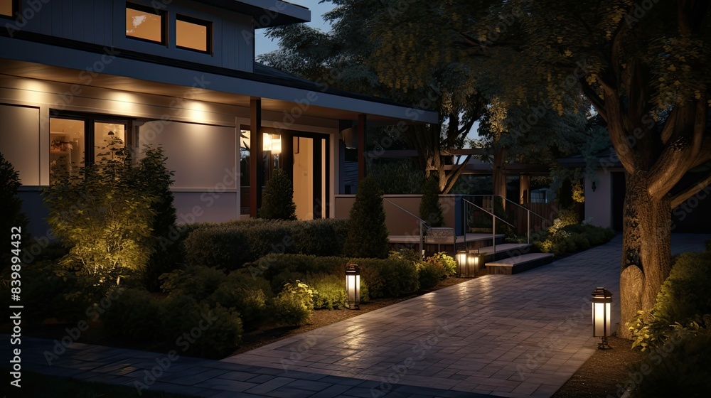 Fototapeta premium safety exterior house lighting