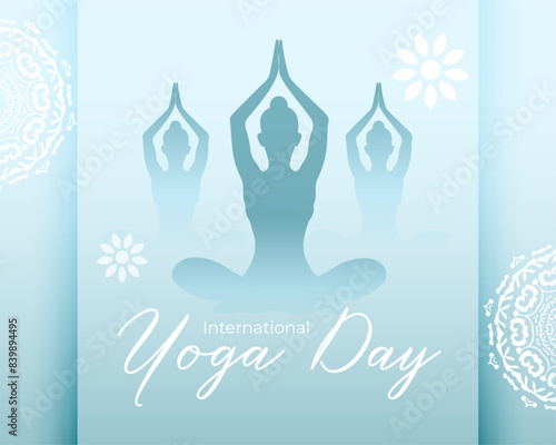 elegant international yoga day poster for spiritual peace