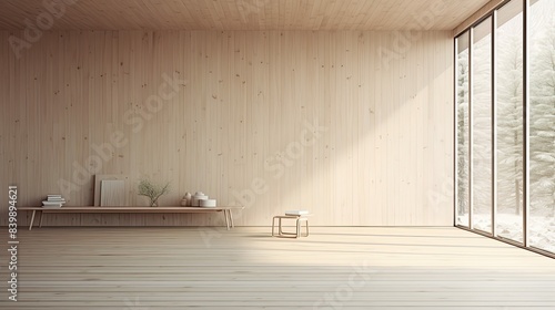 en blurred wood interior
