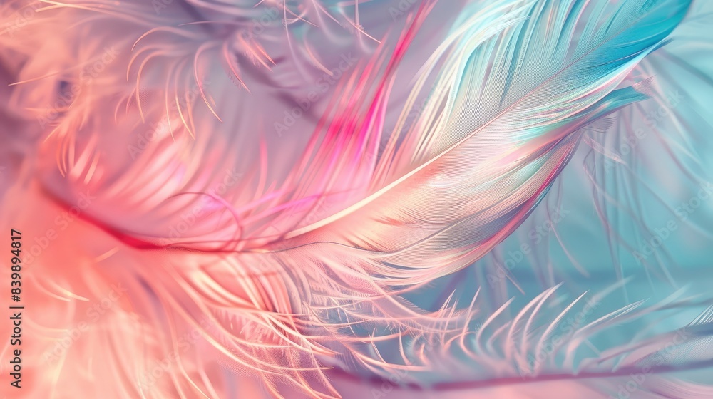 pastel colour feather abstract background, generative ai pastel colour feather abstract background, generative ai