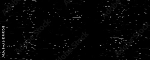 Tv video noise texture template. Rippled video tape background. Glitch vhs pixel noise wallpaper. Lost or bad signal concept. Image distortion distressed backdrop effect. Vector illustration