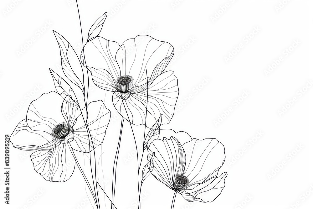 Fototapeta premium Abstract minimalistic Boho Bohemian elements design vector line art with a solid monochromatic background