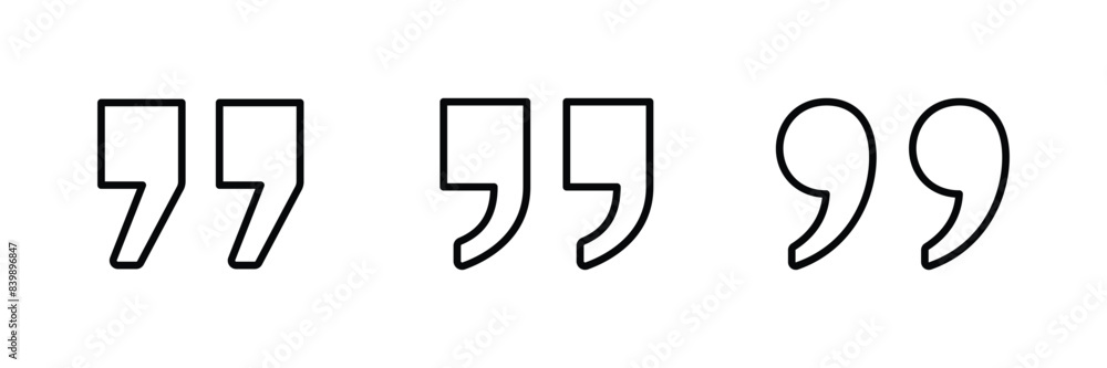 quote icon set vector quote icon set vector