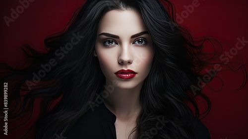 Wallpaper Mural striking portrait woman dark Torontodigital.ca