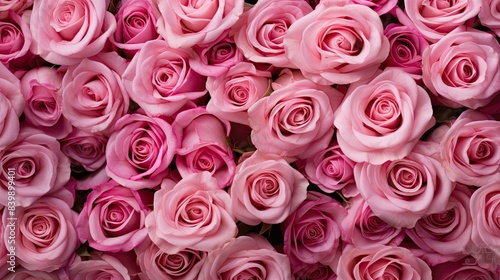 close pink roses border