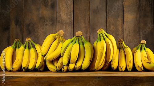 curved yellow banana fruit photo