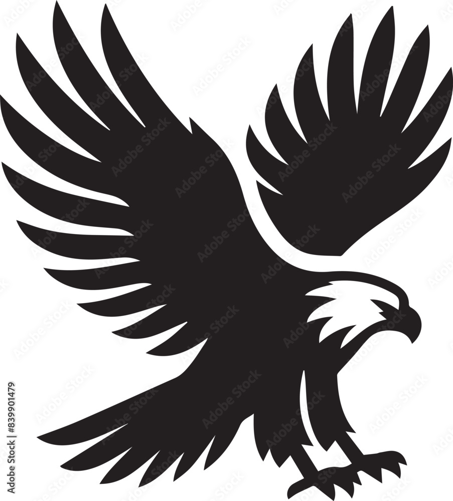 Obraz premium Eagle flying in blue sky