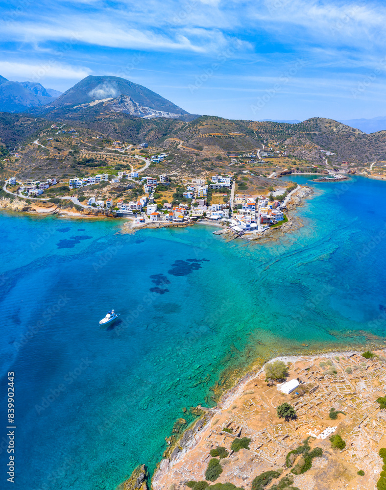 Small traditional fishing village of Mochlos, Crete, Greece.