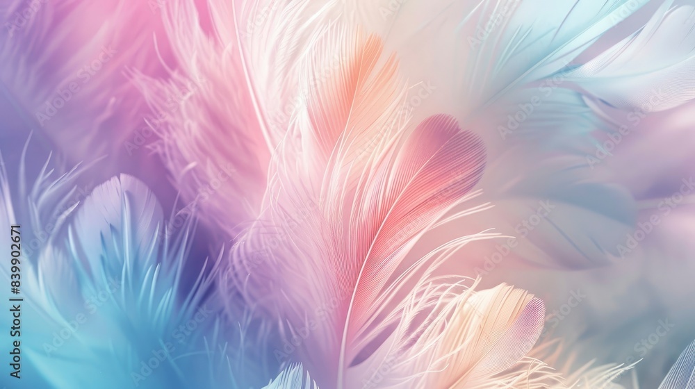 pastel colour feather abstract background, generative ai pastel colour feather abstract background, generative ai