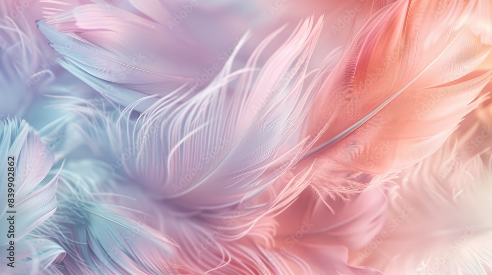pastel colour feather abstract background, generative ai pastel colour feather abstract background, generative ai