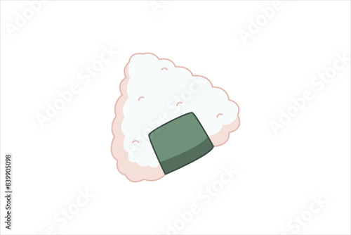 Onigiri Rice Ball Flat Sticker Design