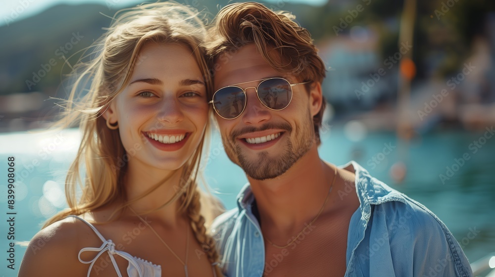 A Man and a Woman Standing Next to Each Other