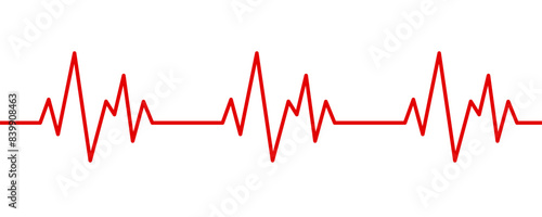 Heartbeat line vector, Pulse trace, ECG or EKG Cardio graph symbol for Healthy and Medical Analysis Illustration