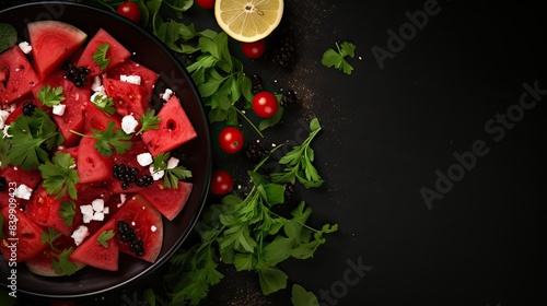 vibrant red watermelon background photo