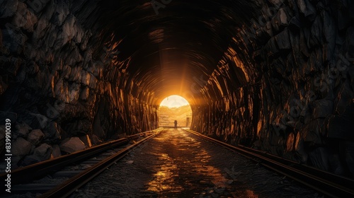 optimism light at end of tunnel photo