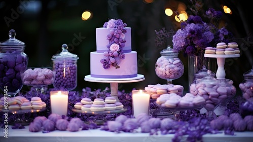 whimsical purple invite